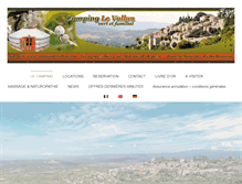 Tablet Screenshot of campinglevallon.com